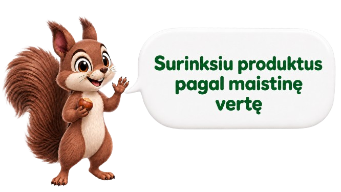 Surinksiu produktus pagal maistinę vertę
